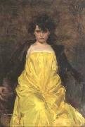 Ramon Casas i Carbo portrait of Julia Peraire oil painting on canvas